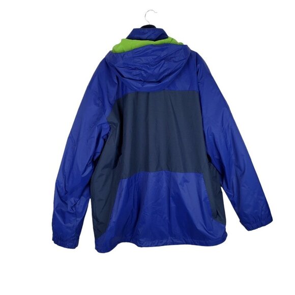 Columbia Interchange 3-in-1 Convertible Jacket Blue Fleece Hooded Mens Size XL - Picture 2 of 9